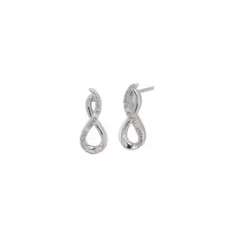 Auchan Parure collier + boucles d'oreilles argent et diamants offre