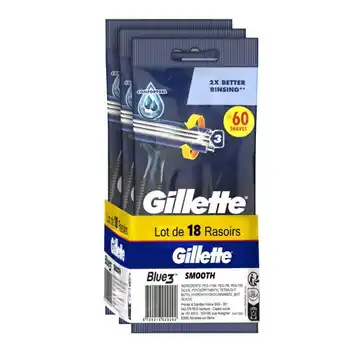 Auchan Rasoirs jetables gillette blue 3 offre