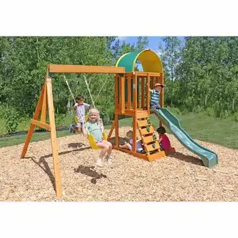 Auchan Kidkraft aire de jeux ainsley en bois avec toboggan offre