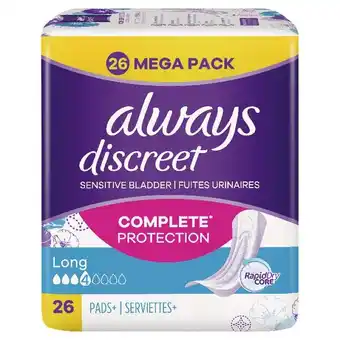 Auchan Serviettes always discreet offre