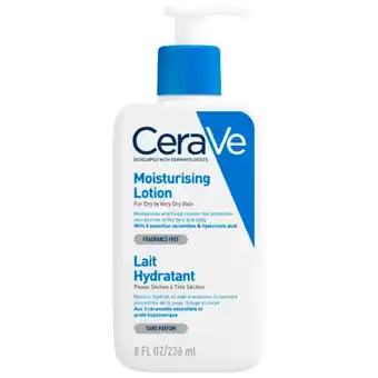 Auchan Cerave lait hydratant visage et corps peaux sèches a très sèches offre