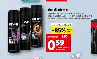 Lidl Axe Déodorant offre