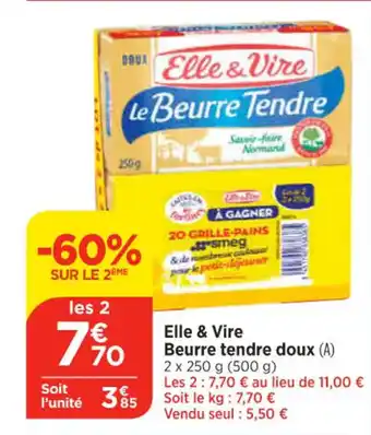 Maximarché Elle & Vire Beurre tendre doux offre