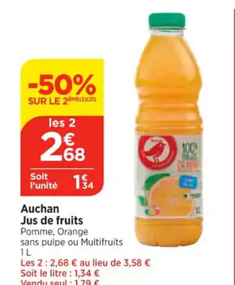 Maximarché Auchan Jus de fruits offre