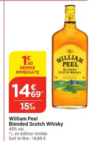 Maximarché WILLIAM BLENDED SCOTCH WHISKY PEEL offre