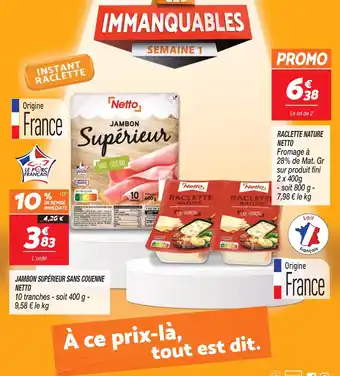 Netto RACLETTE offre