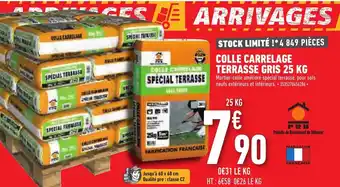 Brico Cash Colle Carrelage Terrasse Gris 25 KG offre