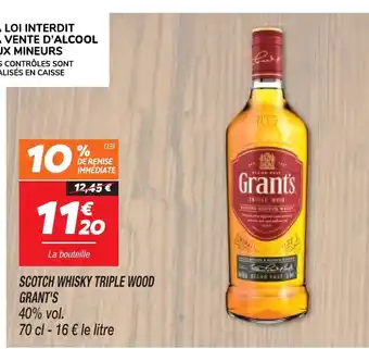 Netto SCOTCH WHISKY TRIPLE WOOD GRANT'S offre