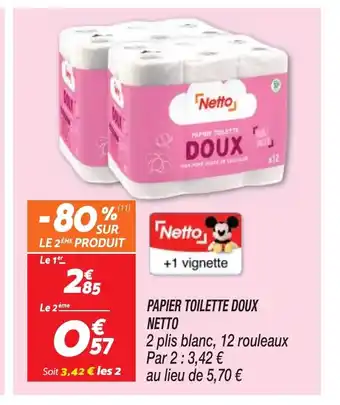 Netto PAPIER TOILETTE DOUX NETTO offre