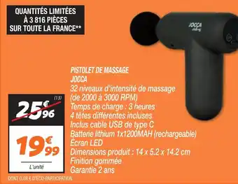 Netto PISTOLET DE MASSAGE JOCCA offre