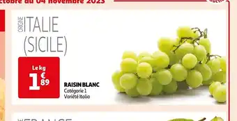 Auchan RAISIN BLANC offre