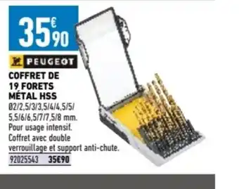 Brico Cash Coffret de 19 rorets metal hss offre