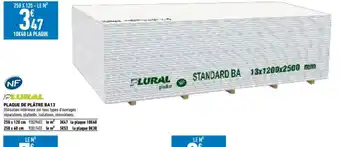 Brico Cash PLAQUE DE PLÂTRE BA13 offre