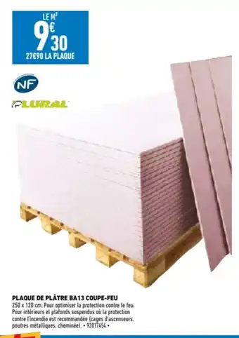 Brico Cash PLAQUE DE PLÂTRE BA13 offre