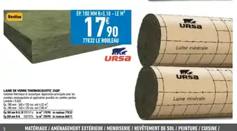 Brico Cash LAINE DE VERRE THERMOCOUSTIC 35QP offre