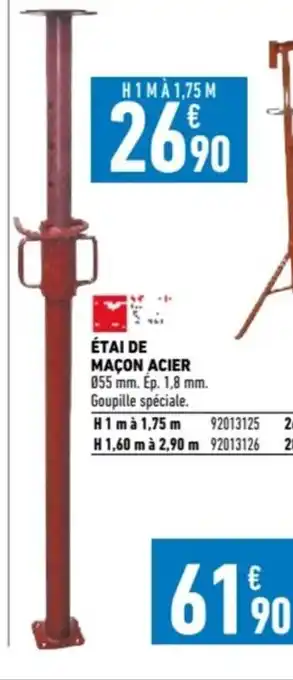 Brico Cash ÉTAI DE MAÇON ACIER offre
