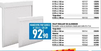 Brico Cash VOLET ROULANT EN ALUMINIUM offre