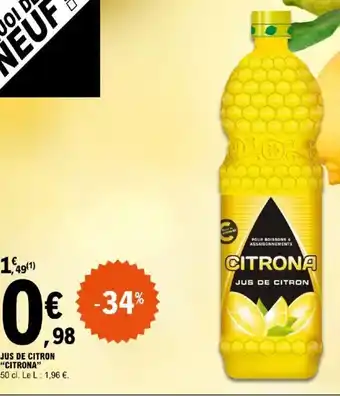 E.Leclerc JUS DE CITRON CITRONA offre