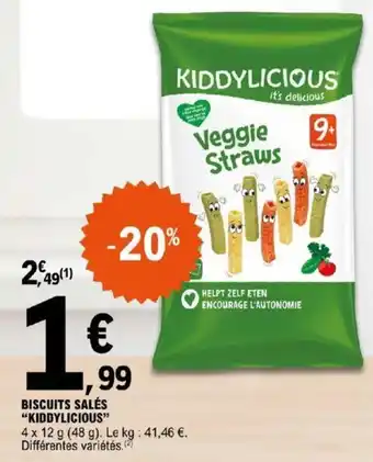 E.Leclerc BISCUITS SALÉS "KIDDYLICIOUS" offre