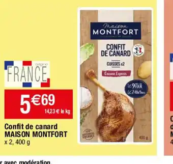 Migros Confit de canard MAISON MONTFORT offre