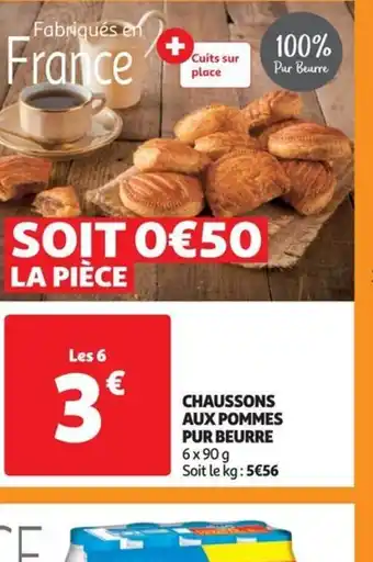 Auchan Supermarché CHAUSSONS AUX POMMES PUR BEURRE offre