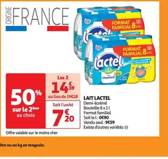 Auchan Supermarché LAIT LACTEL offre