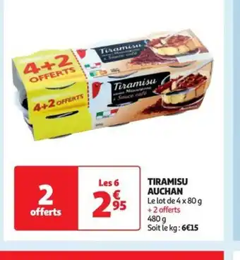 Auchan Supermarché TIRAMISU AUCHAN offre