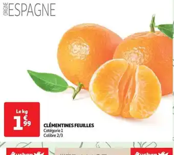Auchan Supermarché CLÉMENTINES FEUILLES offre
