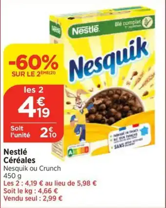 Bi1 Nestlé Céréales offre
