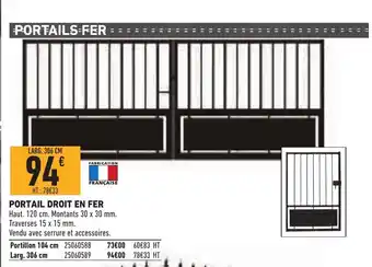 Brico Cash Portail Droit En Fer offre