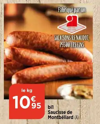 Bi1 bi1 Saucisse de Montbéliard offre