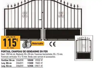 Brico Cash Portail Chapeau De Gendarme En Fer offre