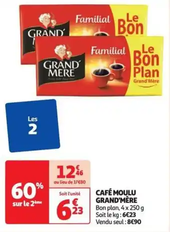 Auchan Supermarché CAFÉ MOULU GRAND'MÈRE offre