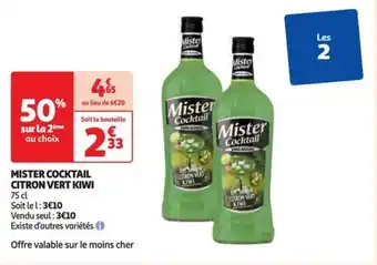 Auchan Supermarché MISTER COCKTAIL CITRON VERT KIWI offre
