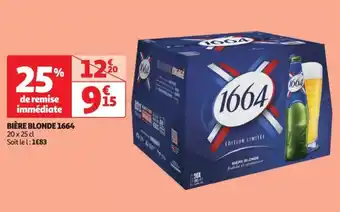 Auchan Supermarché BIÈRE BLONDE 1664 offre