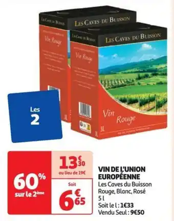Auchan Supermarché VIN DE L'UNION EUROPÉENNE offre