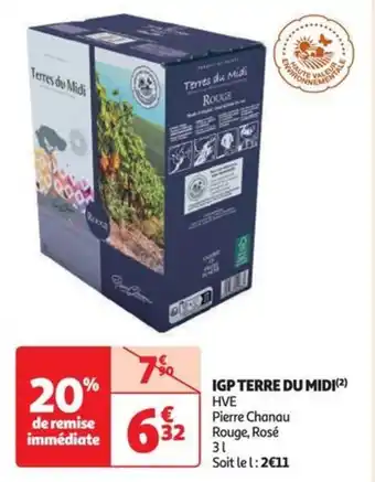 Auchan Supermarché IGP TERRE DU MIDI offre