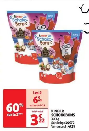 Auchan Supermarché KINDER SCHOKOBONS offre
