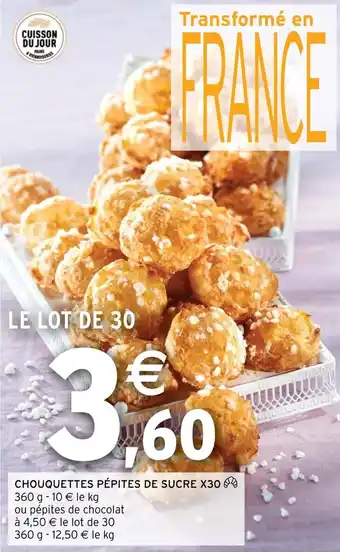CHOUQUETTES PÉPITES DE SUCRE X30