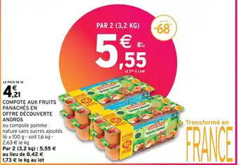 COMPOTE AUX FRUITS PANACHÉS EN OFFRE DÉCOUVERTE ANDROS