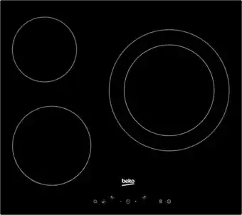 Bricorama Table de cuisson vitrocéramique 60cm 3 feux 5700w noir - hic63402t offre
