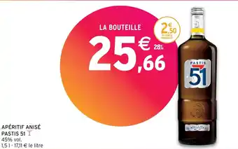 Intermarché Express APÉRITIF ANISÉ PASTIS 51 offre