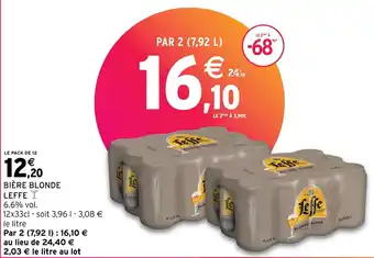 Intermarché Express BIÈRE BLONDE LEFFE offre