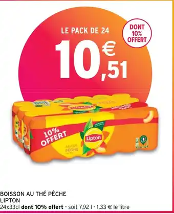 Intermarché Express BOISSON AU THÉ PÊCHE LIPTON offre