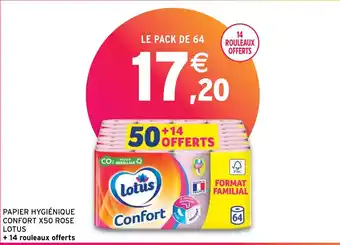 Intermarché Express PAPIER HYGIÉNIQUE CONFORT X50 ROSE LOTUS offre