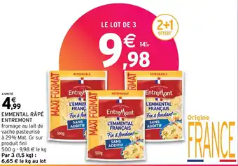 Intermarché Hyper EMMENTAL RÂPÉ ENTREMONT offre
