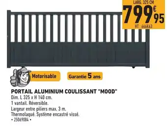 Brico Cash Portail Aluminium Coulissant "Mood" offre
