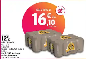 Intermarché Hyper BIÈRE BLONDE LEFFE offre