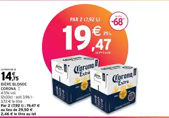 Intermarché Hyper BIÈRE BLONDE CORONA offre