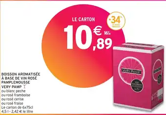 Intermarché Hyper BOISSON AROMATISÉE À BASE DE VIN ROSÉ PAMPLEMOUSSE VERY PAMP offre